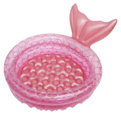 Zdjęcie produktu dla Nadmuchiwany basen dla dzieci i basen z piłeczkami, basen do zabawy w pomieszczeniach z PVC, brodzik dla dzieci od 3 lat, 90 cm, syrenka