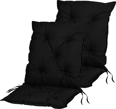 Produktbild von 2er Set Stuhlauflage Niedriglehner Auflage Sitzkissen Stuhlpolster 104x52x8 cm