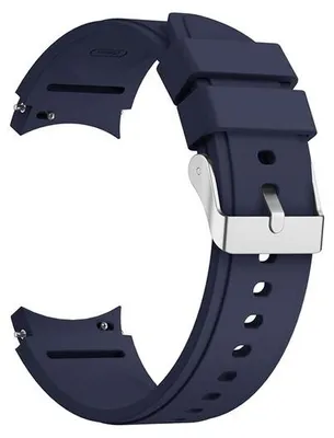 Produktbild von By Qubix passend für Samsung Galaxy Watch 4 Classic - 42 mm & 46 mm - Silikon Sportarmband - Dunkelblau