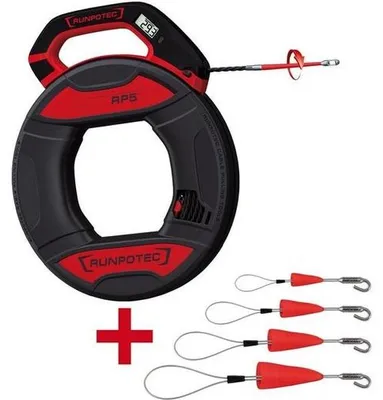 Produktbild von Runpotec 30M UND KABELZIEHSCH.SET HAKEN (RP5 M.METERZÄHLER)