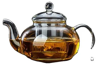 Immagine prodotto di Teiera in vetro, capacità 1,0 l, design resistente al calore, 600 ml