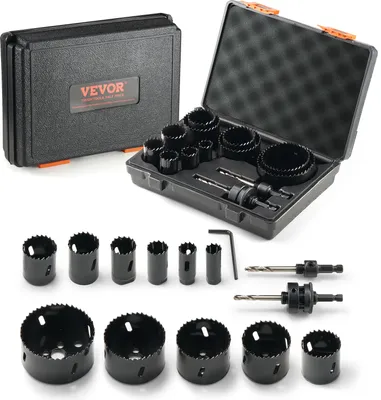 Immagine prodotto di Set di seghe a tazza bimetalliche VEVOR, lame per seghe a tazza da 11 pezzi, accessori per foratrici bimetalliche, seghe a tazza professionali per forare legno, ferro, plastica e PVC, ecc.