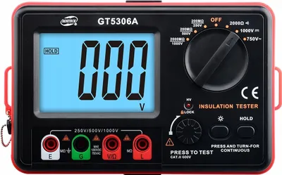Zdjęcie produktu dla Miernik rezystancji izolacji RCD AC DC LCD