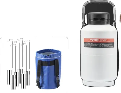 Zdjęcie produktu dla Zbiornik na ciekły azot VEVOR, pojemność 30 l, konstrukcja z izolacją próżniową, 3 l