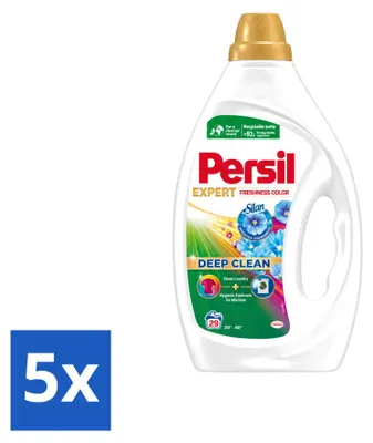 Produktbild von 5 x Persil Expert Flüssigwaschmittel für Buntwäsche – Silan Frische-Boost - Vorteilspackung - 5 Stücke