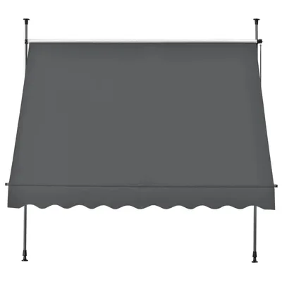 Productafbeelding van AndOutdoorMatch zonnescherm - Markies - verstelbaar - antraciet en grijs - 250 x 118 x 205-300 cm