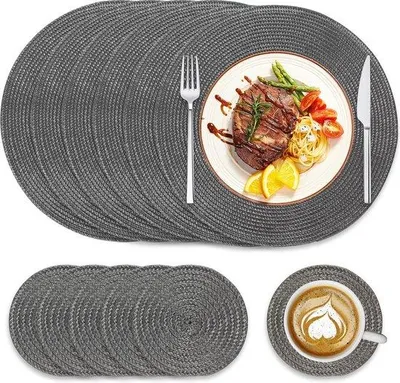Produktbild von Geweven Tafelplacemats Set von 6, 38 cm, Hitzebeständig, Waschbar