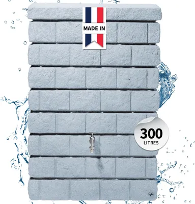Image de GARANTIA ROCKY JR Réservoir 300L, gris clair - design exclusif et robuste pour la collecte d'eau de pluie