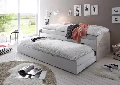 Produktbild von Bett "Georgina I" Sandeiche / Weiß