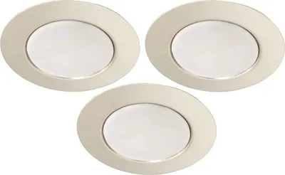 Produktbild von Trango 3er Set G4E-038 LED Möbel Einbaustrahler 12 Volt AC/DC Einbauleuchte in Chrom zum Ersetzen herkömmlichen Möbelleuchte, Einbauleuchten mit MR16, G4, GU5.3 Fassung