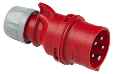 Imagen del producto de PCE CEE, rojo/gris, con 5 polos, 32A, 6 horas, 400V, IP44