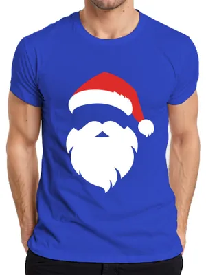 Immagine prodotto di Maglietta da uomo Babbo Natale - Regalo di Natale, Blu, XL