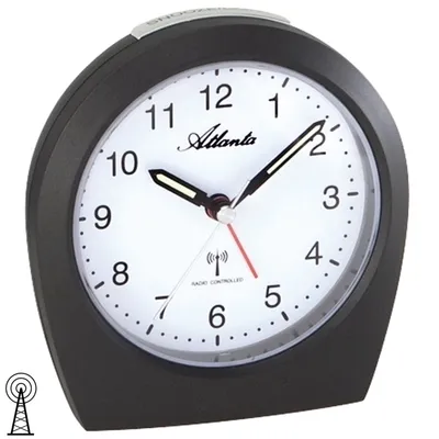 Produktbild von Atlanta 1824/4 Wecker Funkwecker Funk anthrazit Licht Snooze leise ohne Ticken