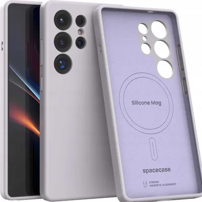 Produktbild von Spacecase Silikon Mag Galaxy S25 Ultra leicht lila