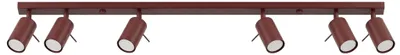 Produktbild von Plafond RING 6L burgund 6xGU10 10W Stahl 16x6x118cm Sollux Lighting