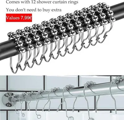 Produktbild von Famanu Duschvorhangstange 85-140 cm - teleskopisch, verstellbar
