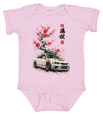 Obrázok produktu pre NO LAGY JDM Evolution, model Kirschblüte Sakura, Japonské auto, tuning, štýl Y2K, detský body, ružová farba, veľkosť 3/6