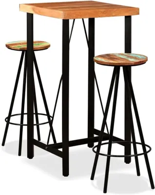 Produktbild von 3-teiliges Bar-Set aus massivem Akazien- und Altholz