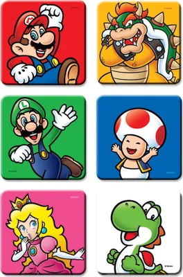 Produktbild von ak tronic Software & Services 70127, Quadratisch, Korkholz, Mehrfarbig, Abbildung, Nintendo Mario and his friends