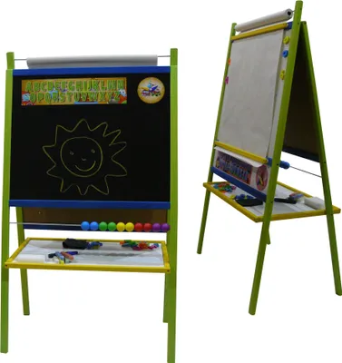 Obrázek produktu pro Dětská magnetická tabule 4v1 barevná - výška 116 cm