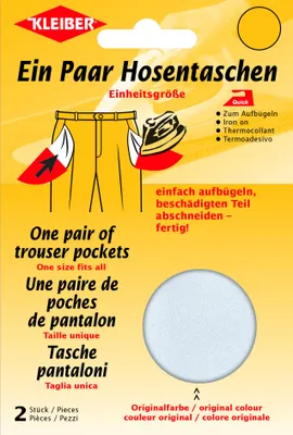 Produktbild von KLEIBER Quick-Ein-Paar-Hosentasche weiß 2 Stück