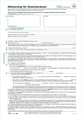 Produktbild von RNK Verlag 598/10 Mietvertrag für Gewerberäume, 6 Seiten, gefalzt auf DIN A4, 10 Stück