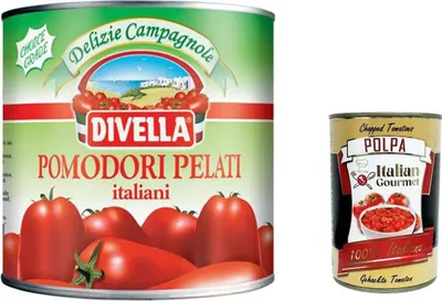 Produktbild von 3x Divella Pelatoni, Ganze geschälte Tomaten, whole peeled tomatoes 2500g + Italian Gourmet polpa 400g