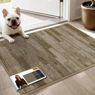 Immagine prodotto di Tappetino per interni, 50x80 cm, beige, antiscivolo, lavabile, ideale per raccogliere lo sporco