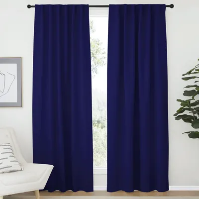 Produktbild von Vertikale Jalousie-Fensterpaneele – (Marineblau) – 132 x 213 cm – Set mit 2 Paneelen