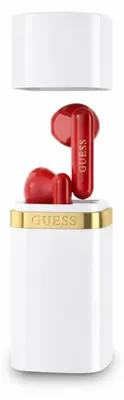 Obrázok produktu pre Guess bezdrôtové TWS slúchadlá tvar rúžu biele