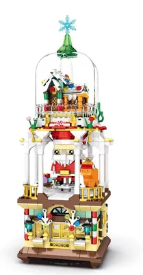 Immagine prodotto di Reobrix 66004 Christmas Fantasies: Villaggio natalizio con mattoncini da incastro, 843 pezzi
