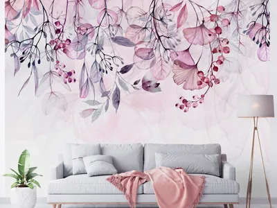 Zdjęcie produktu dla Fototapeta flizelinowa czerwone liście 350x256 cm fototapeta XXL bluszcz natura rośliny jak malowane b-A-0694-a-c