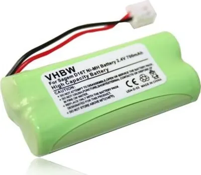Produktbild von vhbw Akku kompatibel mit Sagem D16T, D16T Duo, D21T, D21V, D16T Duo 2, D18T schnurlos Festnetz Telefon (700 mAh, 2,4 V, NiMH)