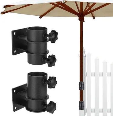 Zdjęcie produktu dla Uchwyt na parasol - Stal nierdzewna - Odpowiedni do balustrad do 2,2 cala - 1 szt