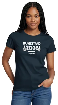 Produktbild von Spreadshirt Ruhestand 2026 Loading Frauen T-Shirt, XL, Navy