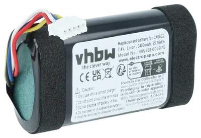 Produktbild von vhbw Akku Ersatz für Bang & Olufsen C406C2 für Lautsprecher Boxen Speaker (3400 mAh, 7,4 V, Li-Ion)