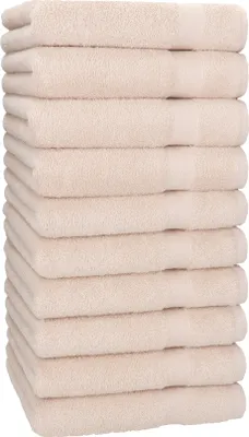 Produktbild von Betz 10 Stück Handtücher 50x100 cm PREMIUM  100% Baumwolle  Farbe: sand
