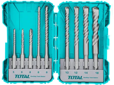 Obrázek produktu pro Vrtáky Total TACSDL30901 Vrtáky, sada 9ks, SDS Plus, industrial, SDS Plus