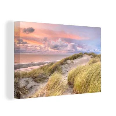 Obrázek produktu pro OneMillionCanvasses® Malba na plátně Nástěnná malba na plátně - Pláž - moře - duny - západ slunce - 150x100cm