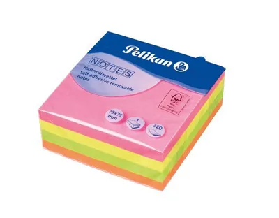 Produktbild von Pelikan Haftnotizzettel - Neonfarben - 75 x 75 mm - 320 Blatt