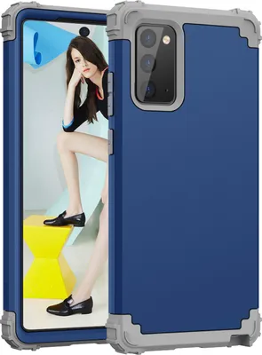 Produktbild von Galaxy Note 20 Hülle, 3 in 1 Hybrid PC TPU Stossfest Robust Schutzhülle für Samsung Galaxy Note 20 Navy blau