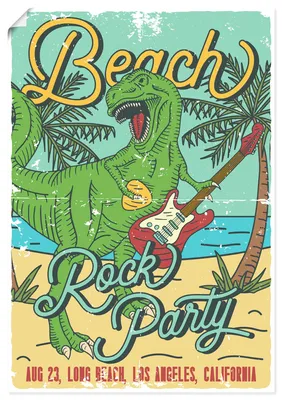 Produktbild von ARTland Poster Strand Party Größe: 70x100 cm