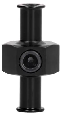 Image de Adaptateur de jauge de carburant, forme en T, raccord de tuyau 3/8 pouce, raccord NPT 1/8 pouce, pièces automobiles universelles, noir