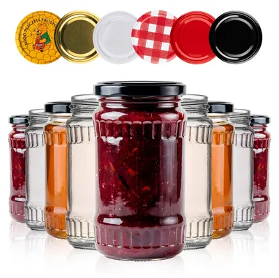 Zdjęcie produktu dla SUPERBUTELKI - 10x Słoiki na przetwory, szklane 370 ml na przetwory, dżemy, sosy, sałatki