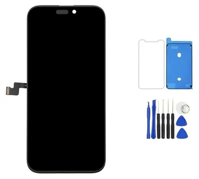Produktbild von Für iPhone 16 Pro Max LCD Display Touchscreen Schutzglas Schwarz