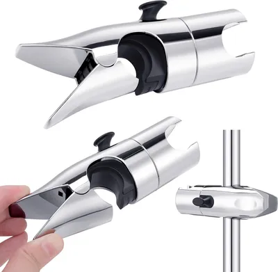 Produktbild von Duschkopfhalterung ohne Bohren - Universal Duschkopfhalter für 18-25 mm Brausestangen, Verstellbar Brausehalter 360° Drehbar Duschbrause Halterung