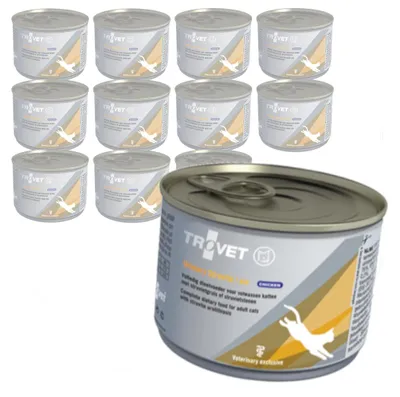 Produktbild von Trovet ASD Harnwegs-Struvit 12x200g Nassfutter mit Schweine- und Hühnerfleisch für ausgewachsene Katzen mit Nierensteinen