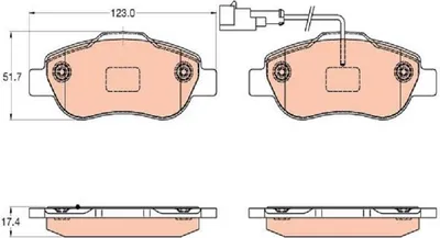 Produktbild von TRW GDB2039 Bremsbeläge Satz Vorne für FIAT PANDA (169) 500 (312) 500 C (312) PANDA Van (169)