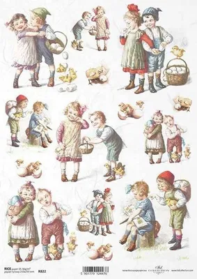 Produktbild von ITD Reispapier Decoupage Bastelpapier Softpapier Serviettentechnik, Kinder R822
