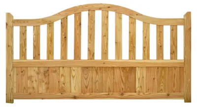 Produktbild von Ligna Gard Vorgartenzaun Basel gebogen 180x105/90 cm Holzzaun Lärche